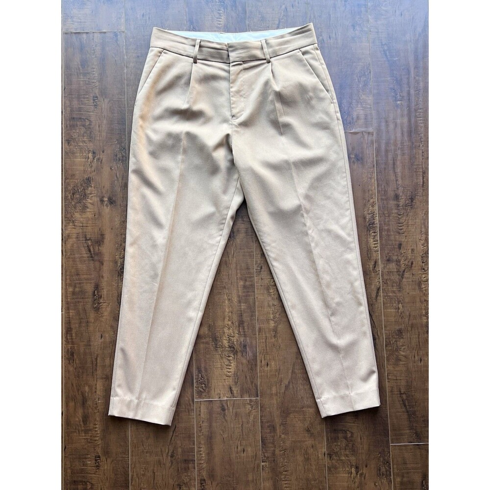 Harry Brown London Khaki Pant Carrot Fit Trouser Men 34x30 Ankle Fit